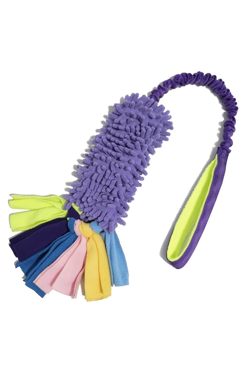 erorex Purple BB Sound Toy Durable Dog Toys for Aggressive Chewers - Soft Plush Pulling Rope Chew Toy with