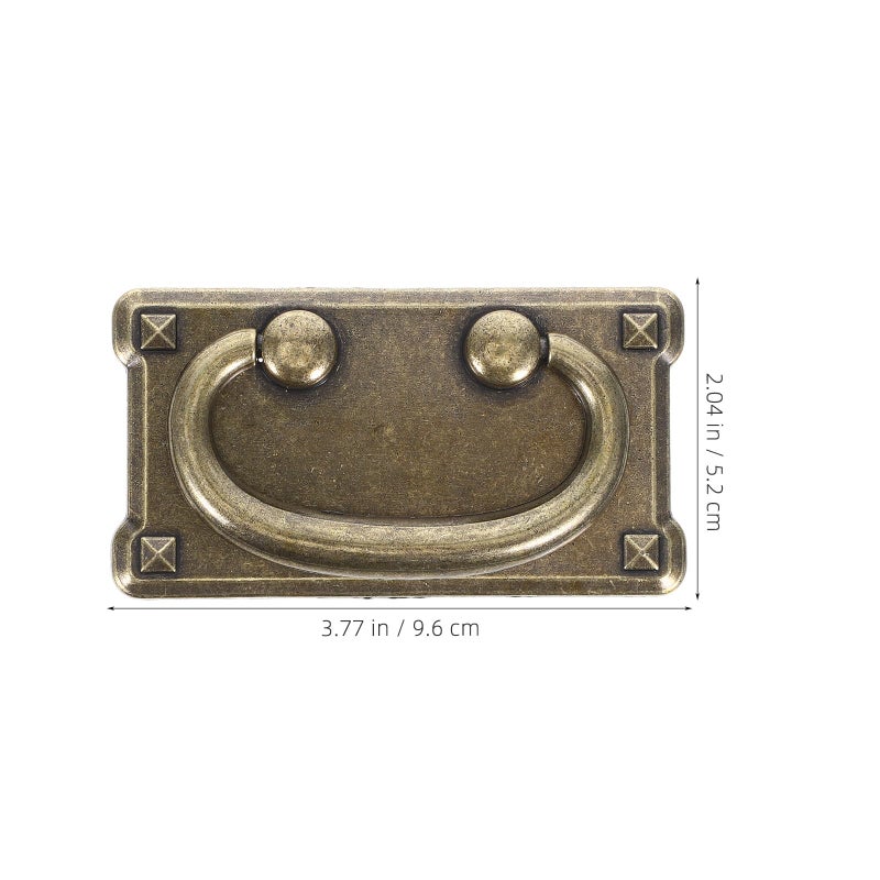 Antique Brass Cabinet Pulls 4 Pack Small Drawer Handles Vintage Wardrobe Furniture Knobs - Image 3