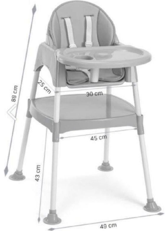 Babydoor & Mama Dia Working Table Padded Highchair Gray 3 In 1 - pzsku/Z17E348060532E42AA315Z/45/_/1726654371/ce559080-1de9-4162-8de3-4b0599e6c4b5