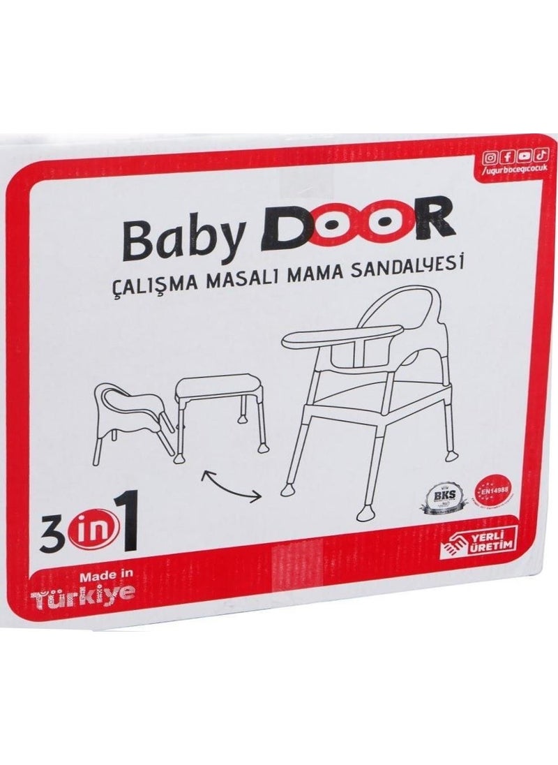 Babydoor & Mama Dia Working Table Padded Highchair Gray 3 In 1 - pzsku/Z17E348060532E42AA315Z/45/_/1726654383/cd44099f-80e8-42d9-8f53-ac6edc3e26b0