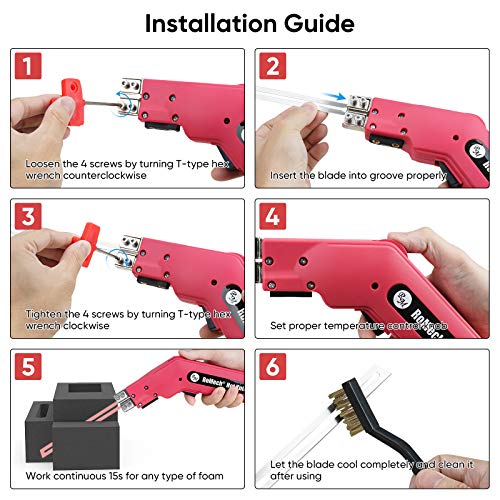 ROMECH Foam Cutter Pro Electric Hot Knife, 200W Styrofoam Cutting Tool Kit- with Heavy-duty Case Blades & Accessories RM-005 (200W) - Image 5