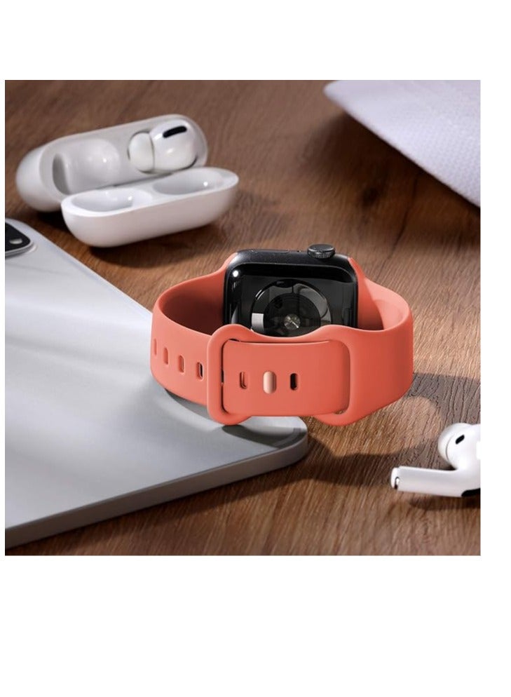 Compatible with Apple Watch Band Ultra/Ultra 2 42mm 44mm 45mm 49mm Women Men Silicone Replacement Strap for iWatch SE Series 9 8 7 6 5 4 3 2 1 - Image 2