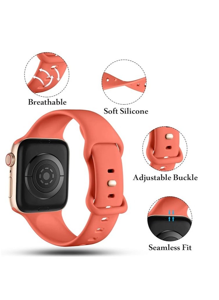 Compatible with Apple Watch Band Ultra/Ultra 2 42mm 44mm 45mm 49mm Women Men Silicone Replacement Strap for iWatch SE Series 9 8 7 6 5 4 3 2 1 - Image 3