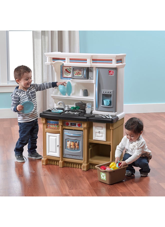 Step2 - LifeStyle Custom Kitchen Set for Kids, Indoor/Outdoor Play Kitchen Set, Toddlers 2+ Years Old, 20 Piece Kitchen Toy Set, Easy to Assemble, Tan - Image 1