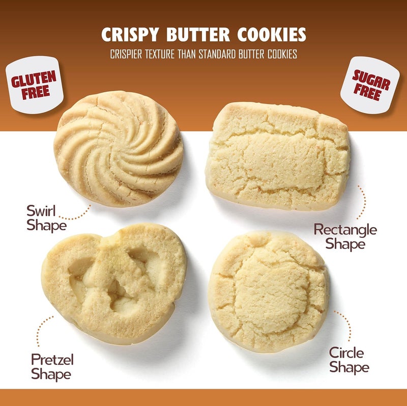 BREXONIC Gluten Free Sugar Free Butter Cookies Variety Tin - 36 Count Traditional Danish Cookies - Image 3