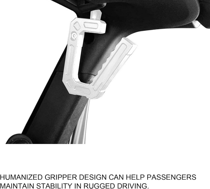 klarako Front Grab Handles Grip Handle Grab Bar Aluminum Alloy Replacement for Jeep Wrangler JK 2007?2018(Silver) - Image 5
