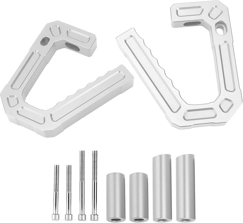 klarako Front Grab Handles Grip Handle Grab Bar Aluminum Alloy Replacement for Jeep Wrangler JK 2007?2018(Silver) - Image 1