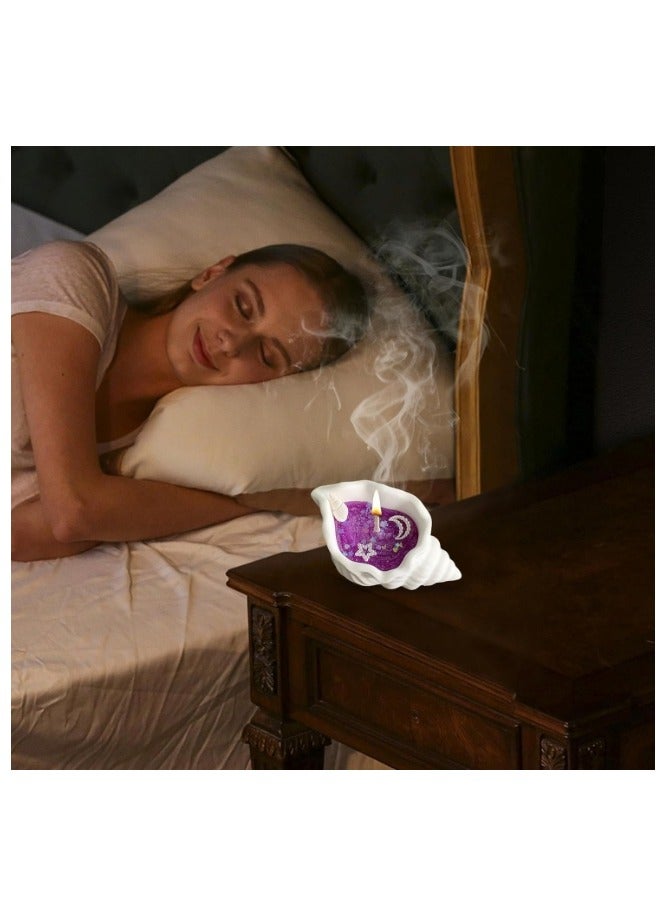OASIS-TH Whtie Tea Scented Conch Shell Candle, Conch Shell Soy Wax Candles - Aromatherapy Candle - Natural Scented Shell Candle Handmade Stress Relief Candles for Room Decoration  - Image 3
