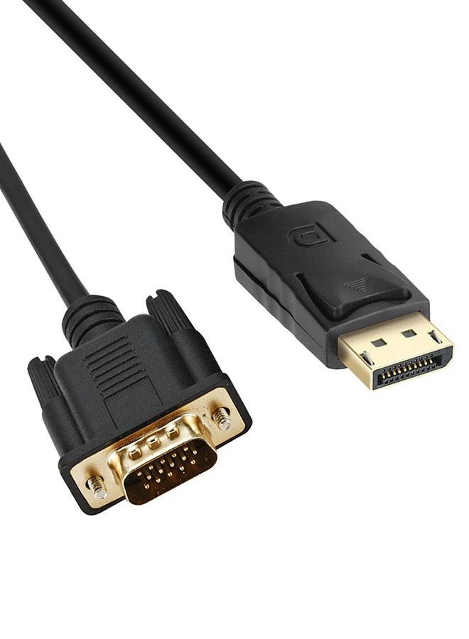 Tersely DisplayPort to VGA Cable, 6ft / 1.8M Gold Plated Standard DP to VGA Male to Male Cable 1080p Cord for Computer Monitor - Image 1
