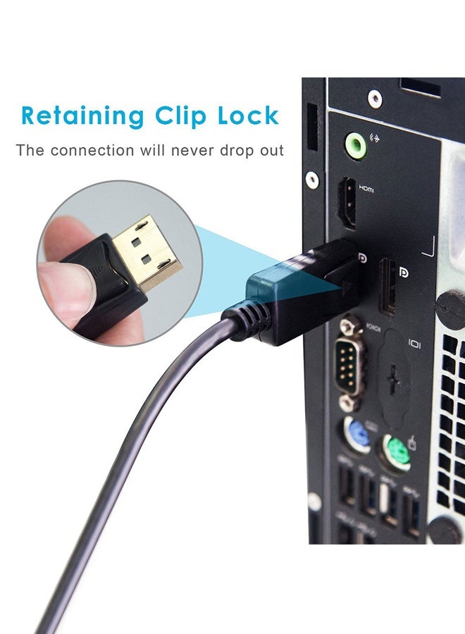 Tersely DisplayPort to VGA Cable, 6ft / 1.8M Gold Plated Standard DP to VGA Male to Male Cable 1080p Cord for Computer Monitor - Image 5
