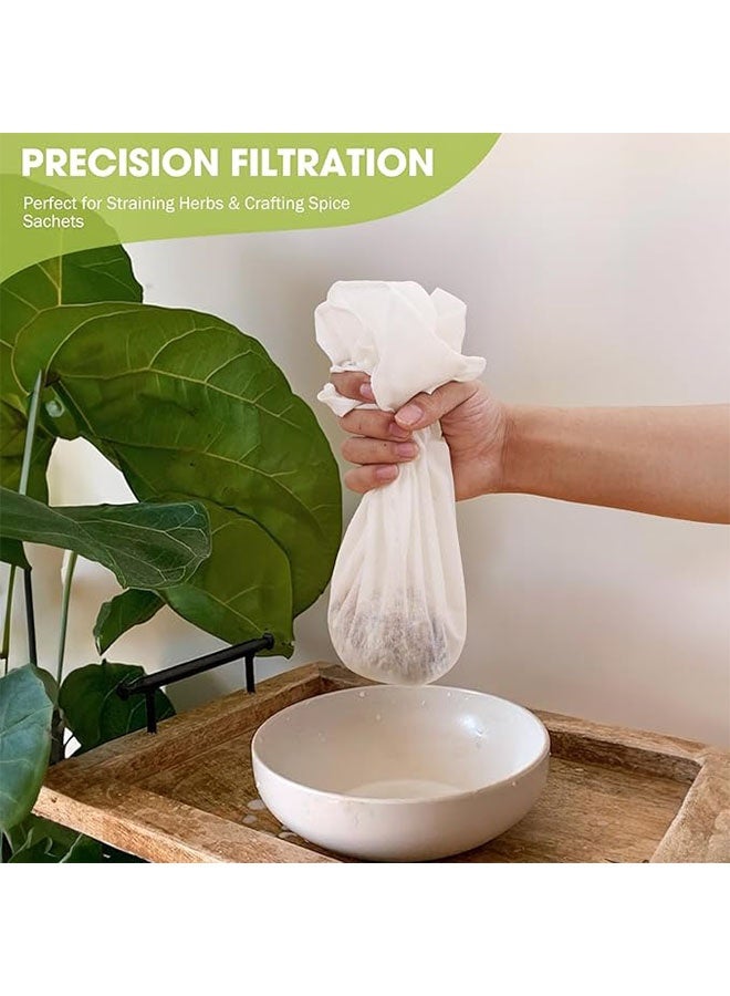 Grade Unbleached Pure Cotton Muslin, Precut Reusable Washable Fine Mesh Hemmed Cheese Cloths - for Straining, Cooking, Cheese Making(90cm*90cm) - Image 2