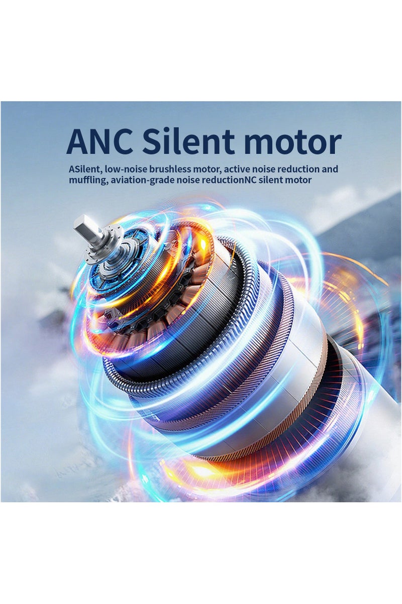 مروحة محمولة مريحة ، دعم 100 سرعة تنظيم السرعة اللانهائية ، 5200mAh ما وراء عمر البطارية ، مروحة USB عالية السرعة - Image 2