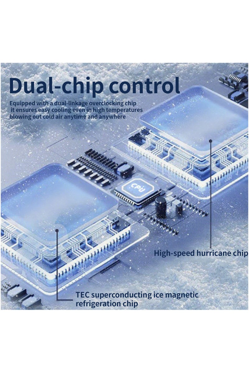 مروحة محمولة مريحة ، دعم 100 سرعة تنظيم السرعة اللانهائية ، 5200mAh ما وراء عمر البطارية ، مروحة USB عالية السرعة - Image 3