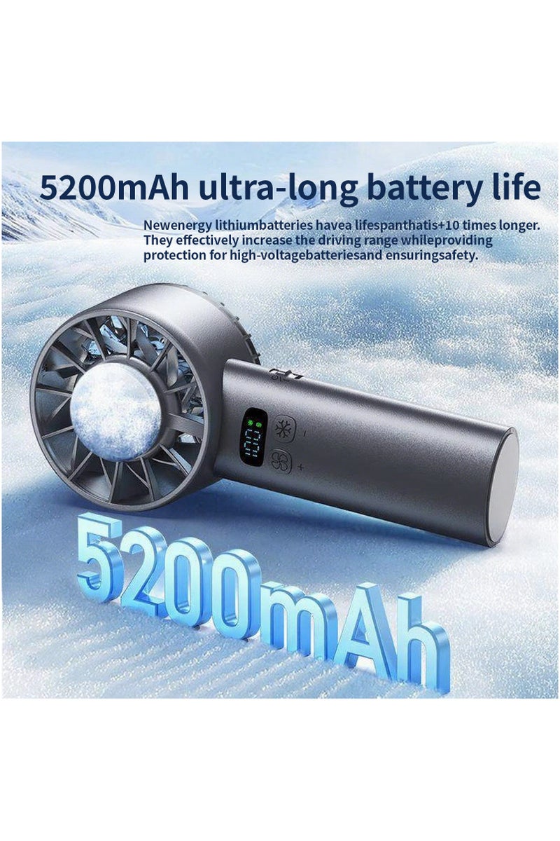 مروحة محمولة مريحة ، دعم 100 سرعة تنظيم السرعة اللانهائية ، 5200mAh ما وراء عمر البطارية ، مروحة USB عالية السرعة - Image 4