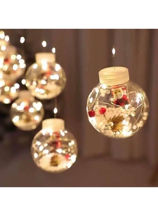 Complete Christmas Home Decor Set 8pcs (120cm Tree with 40 Tree Ornaments and Star + 18m Yellow LED String Light + Tree Skirt + Christmas Runner + Small Santa Wreath + Hanging Garland + Small Ribbon with Remote Control + 3m String Lights) - Image 3