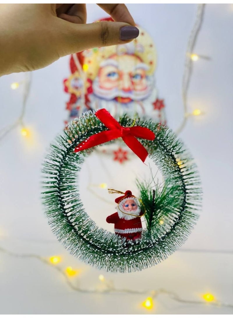 Complete Christmas Home Decor Set 8pcs (120cm Tree with 40 Tree Ornaments and Star + 18m Yellow LED String Light + Tree Skirt + Christmas Runner + Small Santa Wreath + Hanging Garland + Small Ribbon with Remote Control + 3m String Lights) - Image 4