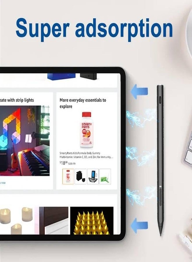 BoxWave قلم ستايلس من BoxWave متوافق مع Acer Chromebook Spin 714 (CP714-1WN) - قلم ستايلس نشط DynaScript USI، قلم USI الإلكتروني مع طرف فائق الدقة - أسود جت - Image 5