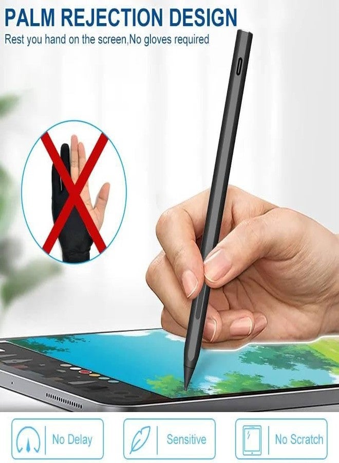 BoxWave قلم ستايلس من BoxWave متوافق مع Acer Chromebook Spin 714 (CP714-1WN) - قلم ستايلس نشط DynaScript USI، قلم USI الإلكتروني مع طرف فائق الدقة - أسود جت - Image 3