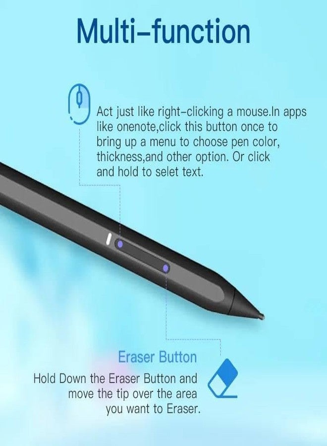 BoxWave قلم ستايلس من BoxWave متوافق مع Acer Chromebook Spin 714 (CP714-1WN) - قلم ستايلس نشط DynaScript USI، قلم USI الإلكتروني مع طرف فائق الدقة - أسود جت - Image 4