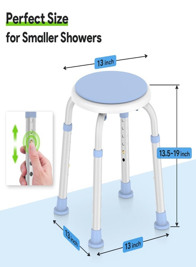 Delog 360 Rotating Swivel Shower Seat - Adjustable Seat for Tub & Small Bathtub - 300lb Capacity with Anti-Slip Rubber Tips - Image 4