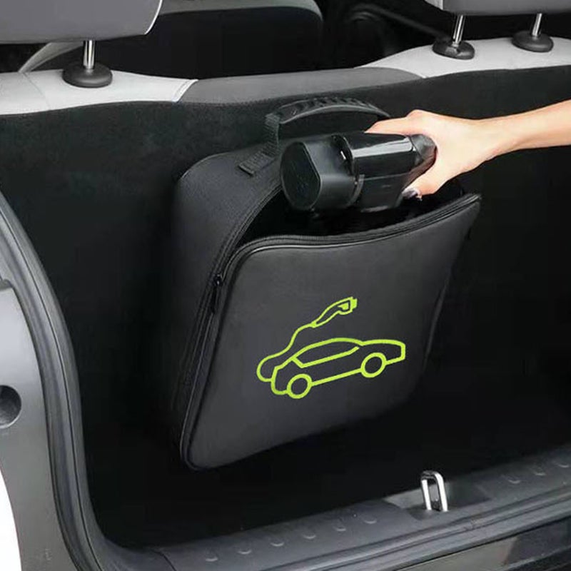 EV Cable Bags Storage & Organizer for Cables Cords and Hoses Portable EV Chargers Cable Storage Bags Square Electric Car Charger  Case Waterproof and Flame Retardant - Image 2