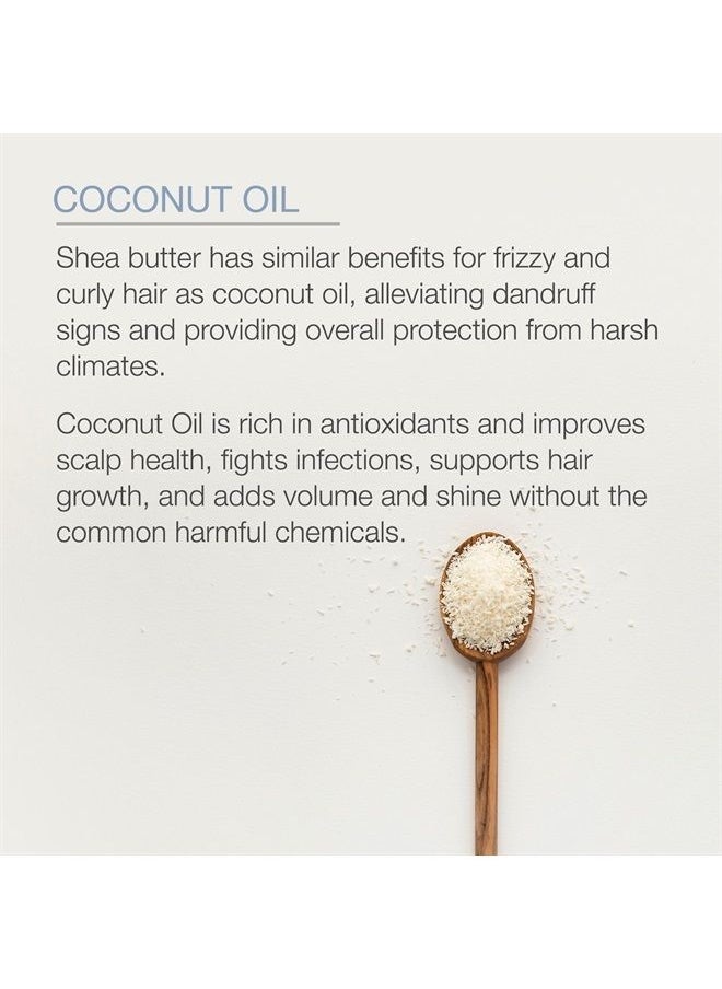 PURE BODY NATURALS - Coconut Oil Hair Mask, Deep Conditioning Hair Treatment for Dry Damaged and Color Treated Hair, Sulfate Free Hair Conditioner, Moisturizes, Repairs, 8.8 Fl Oz - Image 1