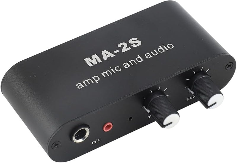 Aluminum ABS Stereo Audio Preamplifier with 3 Output Ports for Loudspeaker Microphone Amplification - Image 5