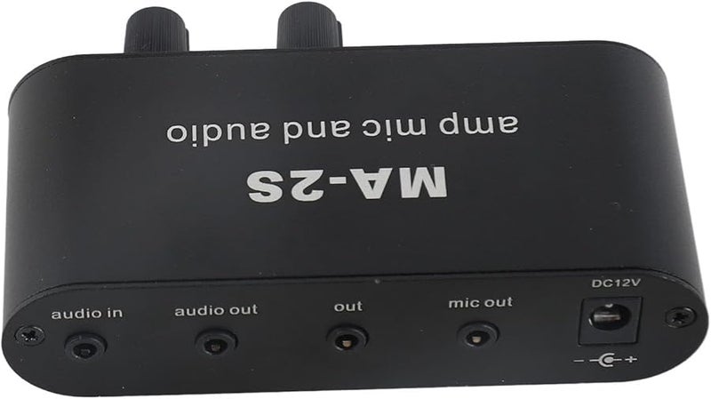 Aluminum ABS Stereo Audio Preamplifier with 3 Output Ports for Loudspeaker Microphone Amplification - Image 4