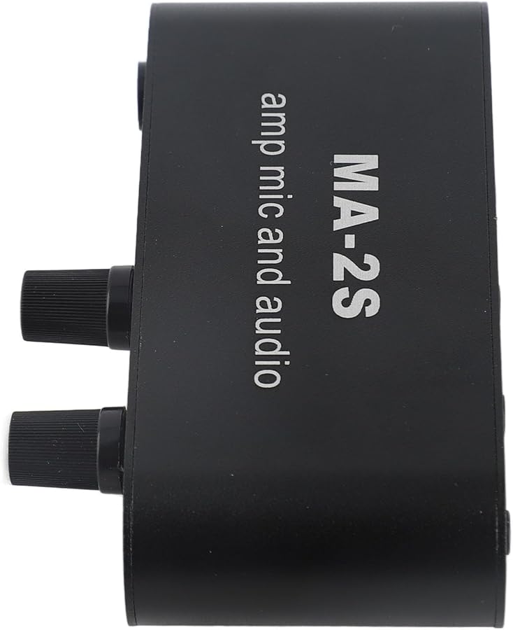 Aluminum ABS Stereo Audio Preamplifier with 3 Output Ports for Loudspeaker Microphone Amplification - Image 3