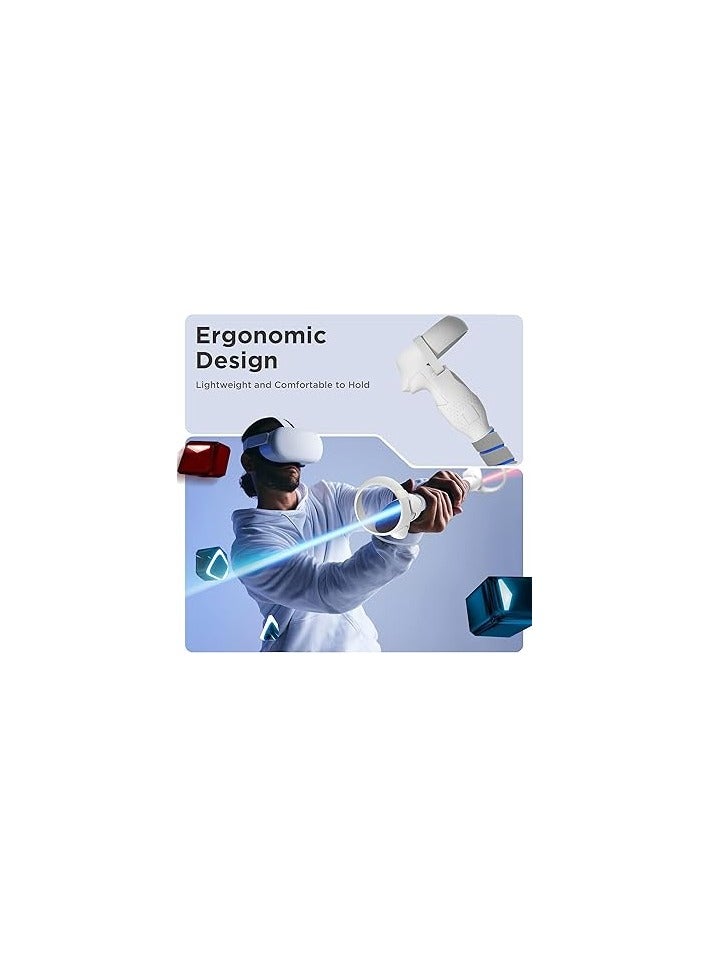 okcsc 2 in 1 Handle Attachment for Oculus Quest 2 & Long Arms, VR Gorilla Tag Long Arms/Stick Extension Grips for Quest 2 Accessories, Anti Sweat Sponge Cover,Compatible with Quest 1/2/Rift S - Image 5
