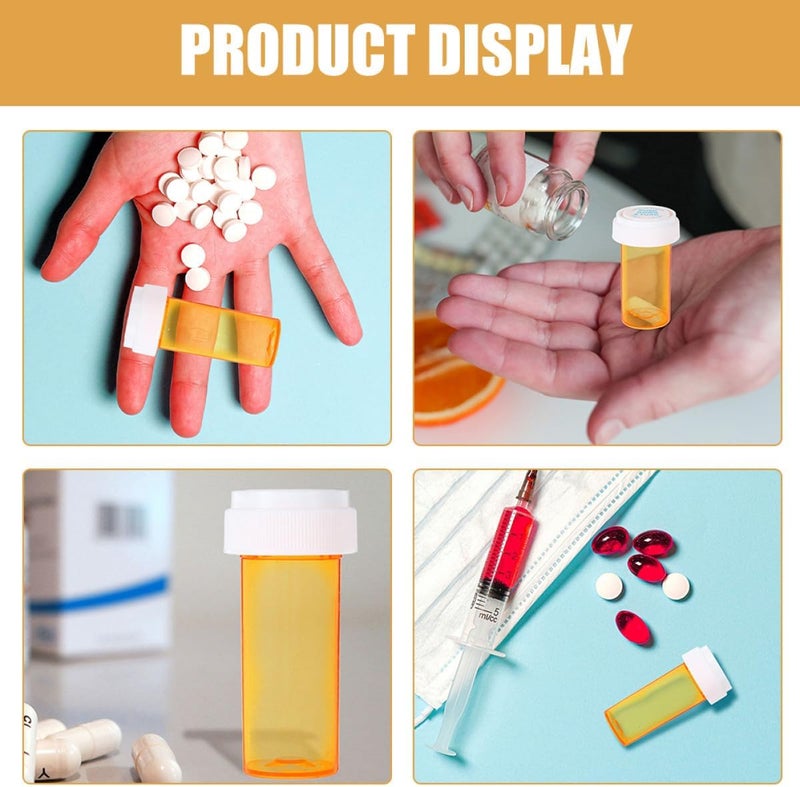 12pcs Portable Small Pill Organizer Travel Medicine Bottles with Dual-use Lids Plastic Pill Container for Daily Medication Storage - Image 3