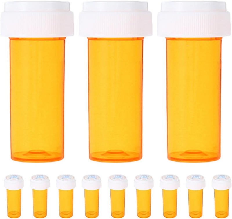12pcs Portable Small Pill Organizer Travel Medicine Bottles with Dual-use Lids Plastic Pill Container for Daily Medication Storage - Image 1