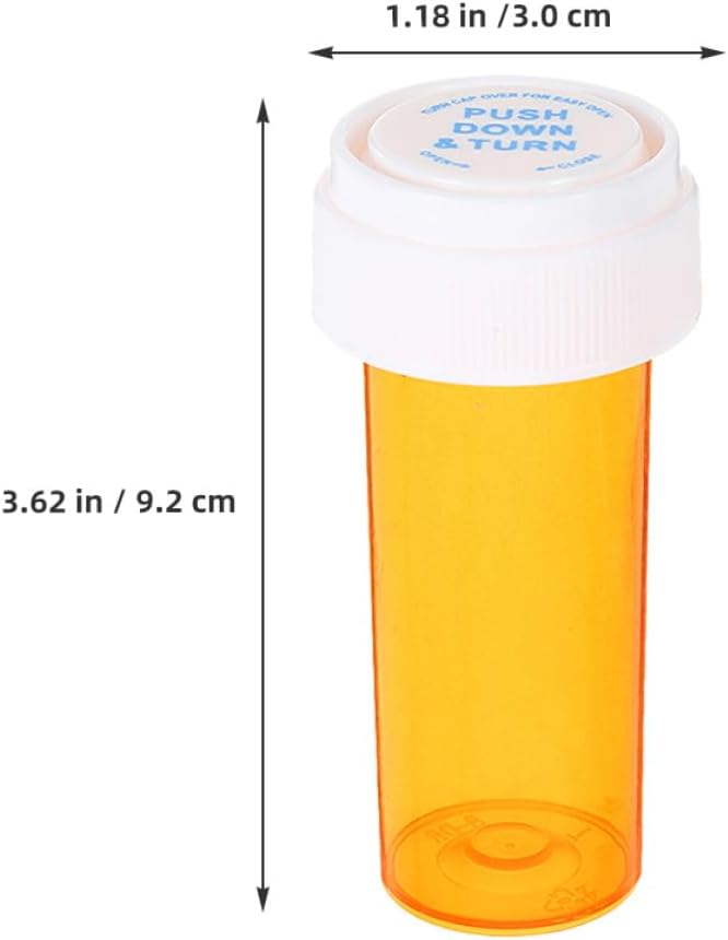 12pcs Portable Small Pill Organizer Travel Medicine Bottles with Dual-use Lids Plastic Pill Container for Daily Medication Storage - Image 2