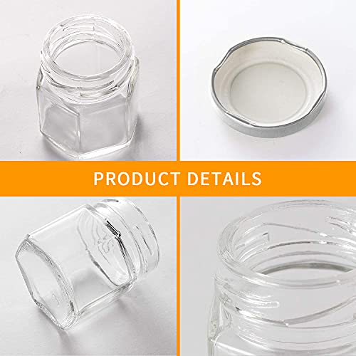 Accguan 30 Pcs 1.5 oz Glass Jars with Silver Lids, Mini Mason Jars for Gifts, Crafts, Wedding, Spice, ExtraTags String - Image 3
