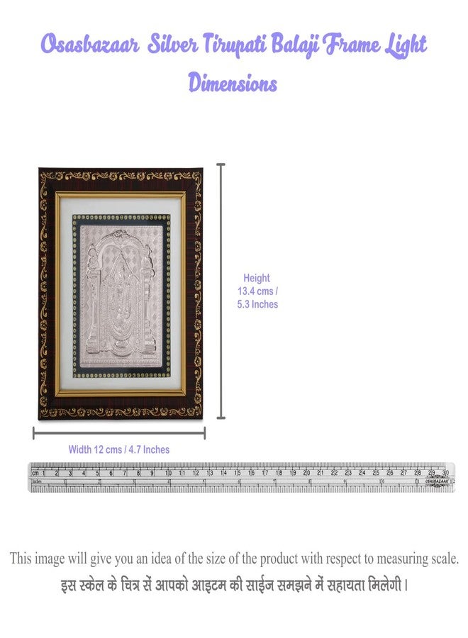 Osasbazaar Pure Silver Tirupati Balaji Photo Frame - 99% Purity Certified - Image 4