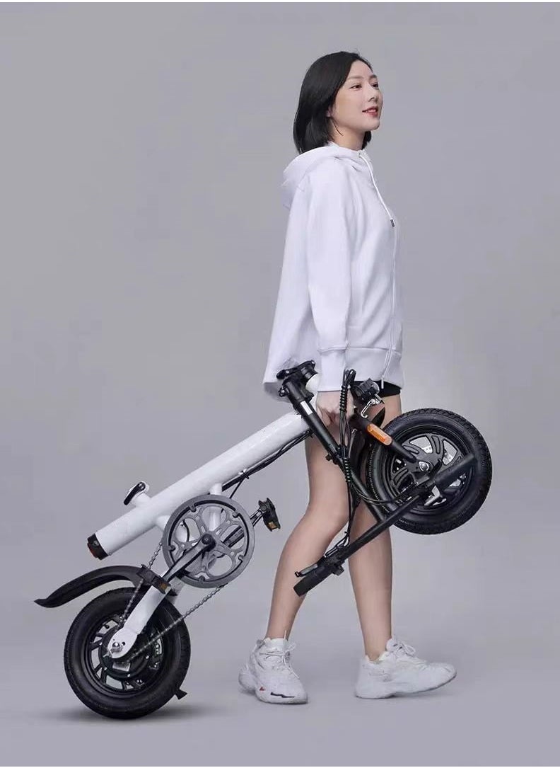 Gasin Adult Electric Folding Bicycle With 400W Motor And 50km Range, Electric Bicycle With 14-inch Vacuum Shock-absorbing tires, Suitable For Commuting, Beach, Snow, Mountain Electric Scooters.  - Image 3
