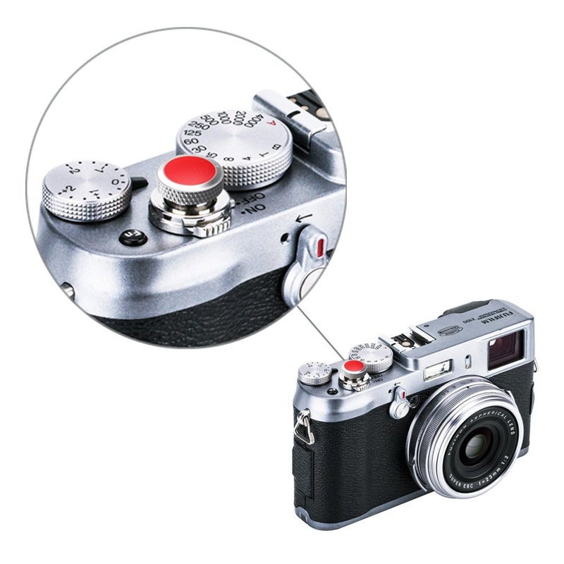 JJC Camera Soft Release Button, Shutter Button for Fuji Fujifilm X-T5 X-T4 X-T3 X-T30 X-T30 II X-T20 X-PRO3 X100VI X100V X-E4 X-E3 Sony RX1R II RX10 IV III Leica Q3 M10 M9 Nikon Df F3 - Image 4