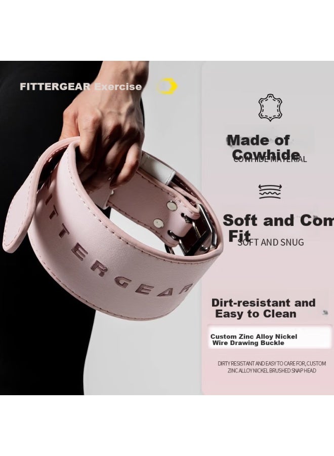 Fittergear حزام لياقة بدنية نسائي من جلد طبيعي للقرفصاء والرفعة المميتة، معدات رفع أثقال محترفة ومعدات تدريب القوة - Image 1