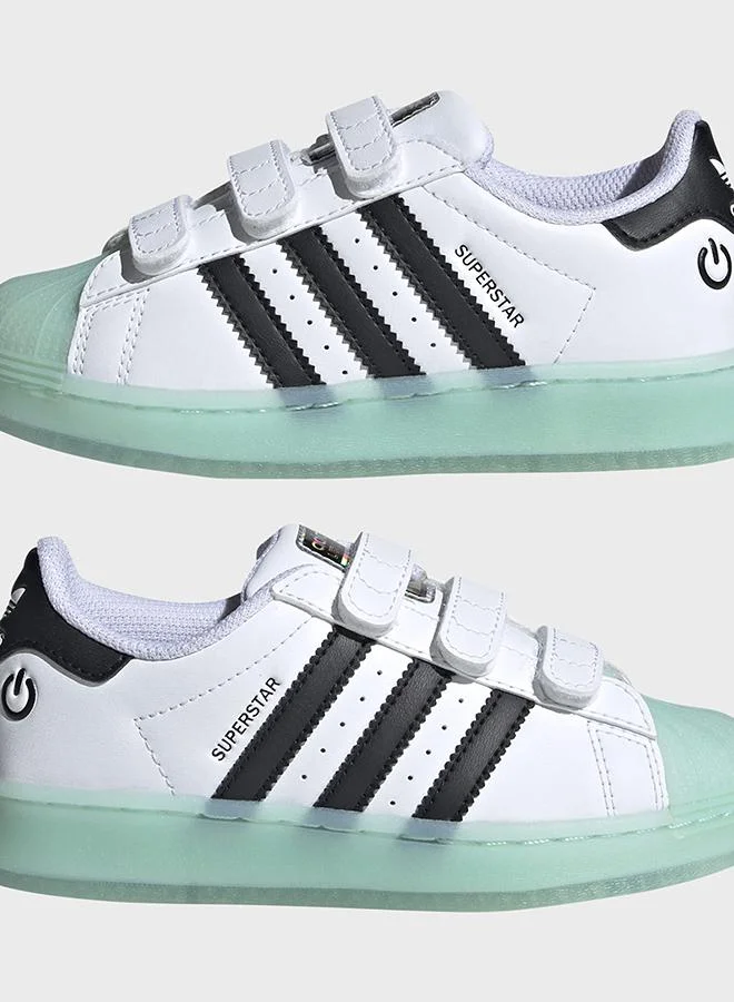 adidas حذاء للأطفال Superstar LED Lights Comfort Closure