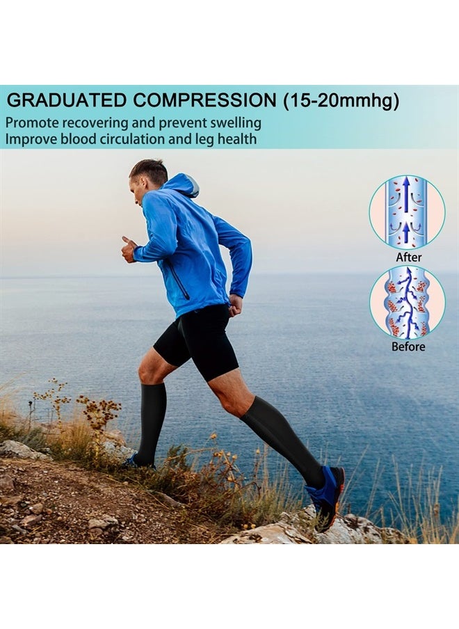 Athbavib 2 Pairs Zipper Compression Socks, 15-20 mmHg Closed Toe Compression Stocking with Zipper for Women and Men  - Image 2