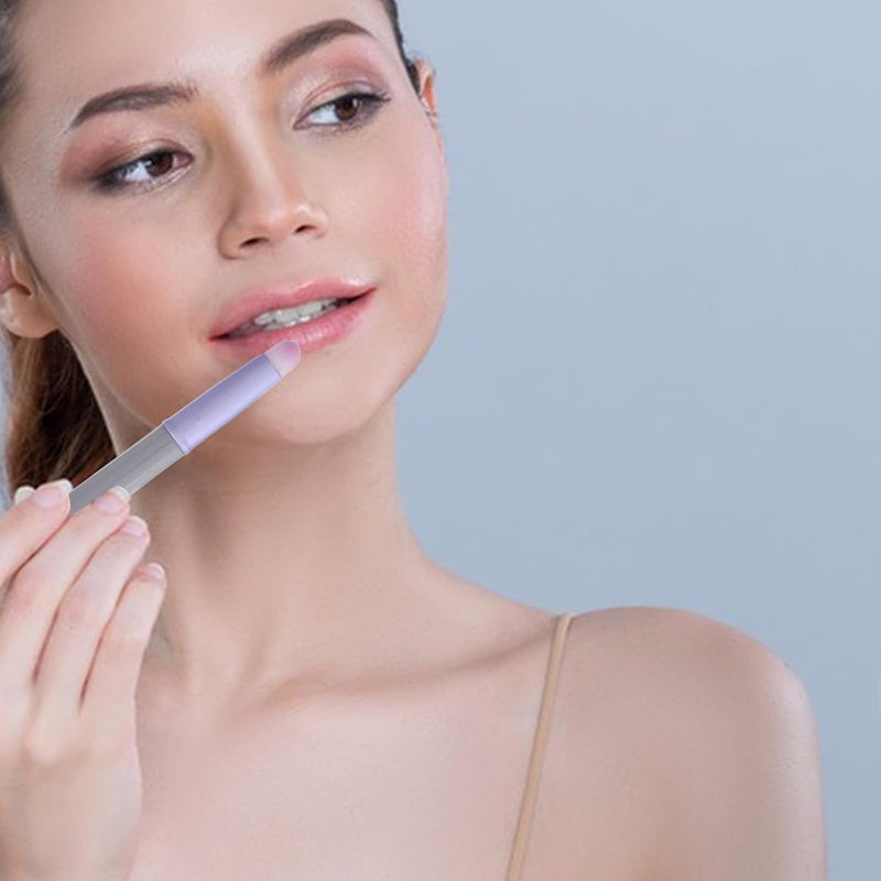 فرشاة شفاه محمولة من COLLBATH مع غطاء، فرشاة متعددة الاستخدامات لوضع كريم الإخفاء وبرايمر الشفاه وغلوس الشفاه، أداة مكياج مدمجة باللون البنفسجي لاستخدامها مع أحمر الشفاه أثناء ��لسفر - Image 4