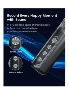 DLP Karaoke Machine with 2 Wireless Microphones, Portable Bluetooth Speaker (Pro), featuring Big Sound and Rich Bass, with Sound Effect Changing Function via TF Card and USB Flash Drive, 2000mAh Built-in Battery, 5 Hours of Playtime, and Bluetooth Connectivity.  - Image 3