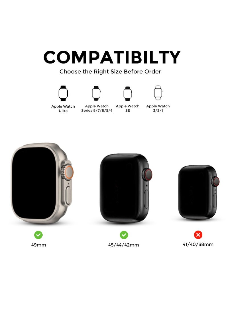 O Ozone - Alpine Loop For Apple Watch Band Series 8 42mm 44mm 45mm 49mm Nylon Sports Solo Loop Stretch Woven Straps For iWatch Series 8/7/6/5/4/3/2/1/SE/Ultra - Black - Image 1