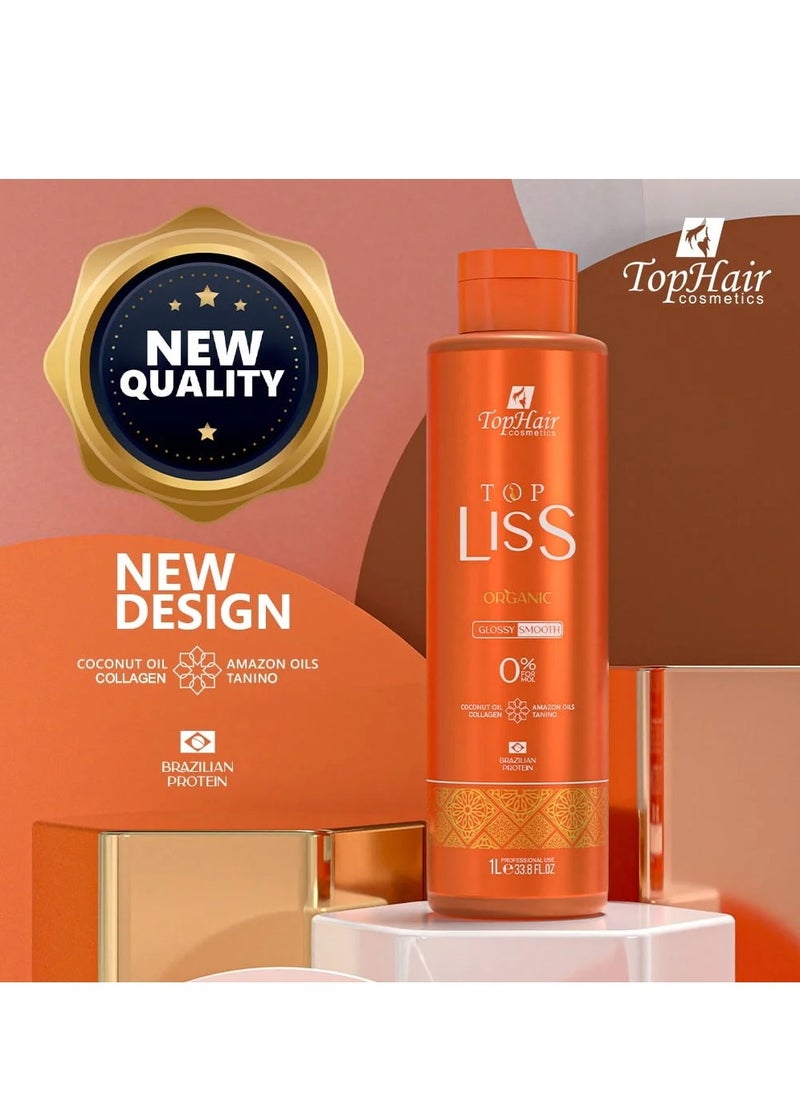 TopHair Top Liss Organic Glossy Smooth1000 ml - pzsku/Z17E44020B4D6843ADC9EZ/45/_/1710809446/3e1c16f6-cd1e-4d94-8b00-efd2cae45b8e