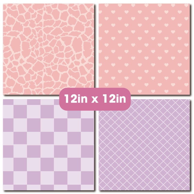 Desecraft 12x12 in Pastel Easter Scrapbooking Cardstock Decorative Paper - 36 Sheets - for Card Making Journaling Planner Origami Background Scrapbook Paper Scrapbook Materials Supplies - Image 4