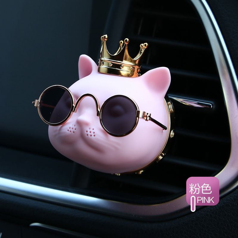 COOL MI Cute Cat Car Air Freshener - Solid Fragrance Decoration