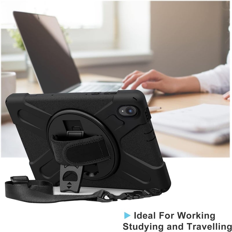 Procases For Lenovo Tab M10 Fhd Plus Case 10.3 Inch 2020 2Nd Gen, Rugged Heavy Duty Shockproof Rotating Kickstand Protective Cover For Lenovo Tab M10 Plus Tb-X606F Tb-X606X 10.3" Fhd Tablet 2020 -Black - Image 4