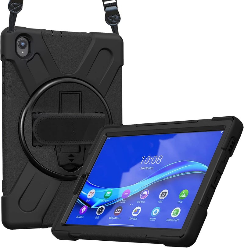 Procases For Lenovo Tab M10 Fhd Plus Case 10.3 Inch 2020 2Nd Gen, Rugged Heavy Duty Shockproof Rotating Kickstand Protective Cover For Lenovo Tab M10 Plus Tb-X606F Tb-X606X 10.3" Fhd Tablet 2020 -Black - Image 1