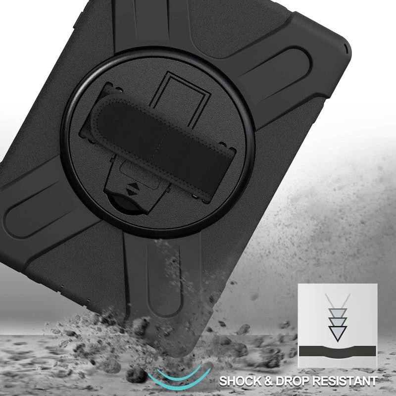 Procases For Lenovo Tab M10 Fhd Plus Case 10.3 Inch 2020 2Nd Gen, Rugged Heavy Duty Shockproof Rotating Kickstand Protective Cover For Lenovo Tab M10 Plus Tb-X606F Tb-X606X 10.3" Fhd Tablet 2020 -Black - Image 3