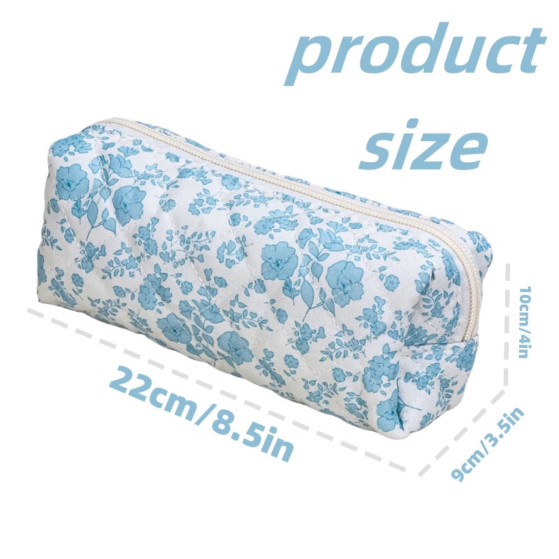 Carry bloom Pencil Pouch Cute Pencil Case for Girls Aesthetic Pencil Bag with Zipper Pen Cases School Supplies Makeup Bag (10 floral bow) - Image 2